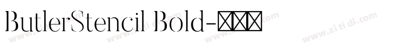 ButlerStencil Bold字体转换